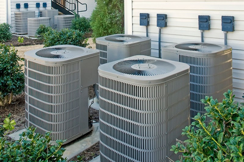 HVAC units outside a home.